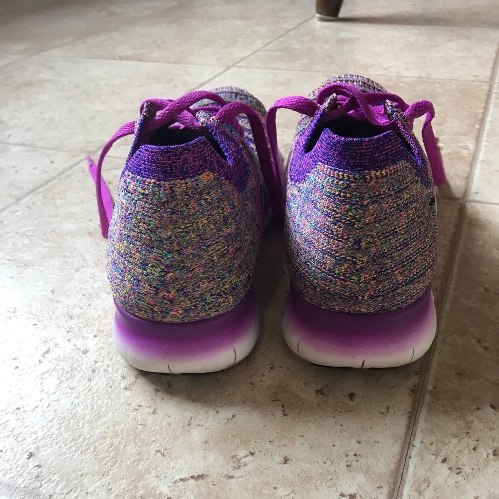 Nike Women's Multicolor Purple Flyknit Running Shoes